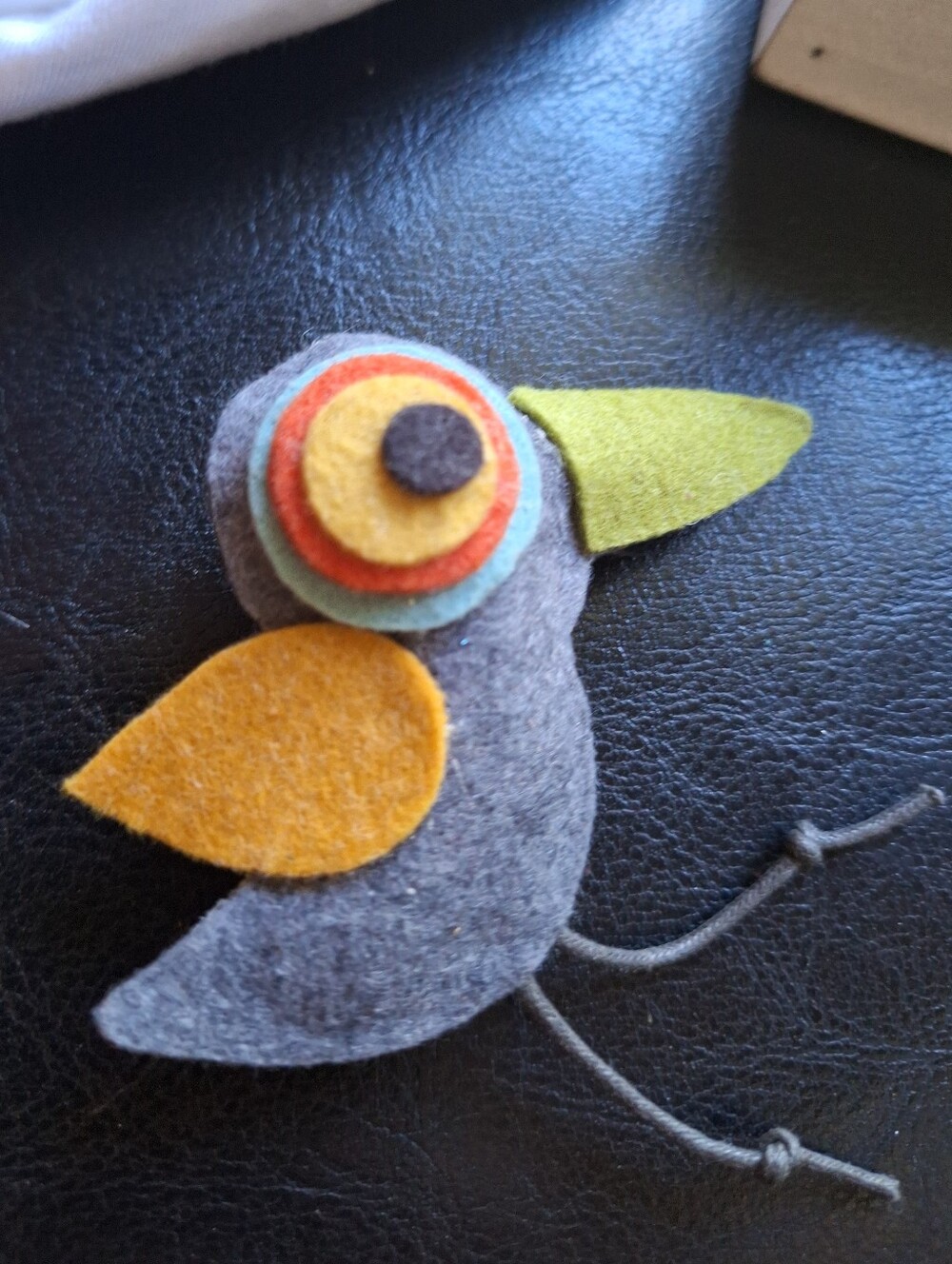 Whimsical Felt Bird Pin Clip so cute! Makes a great happy gift!